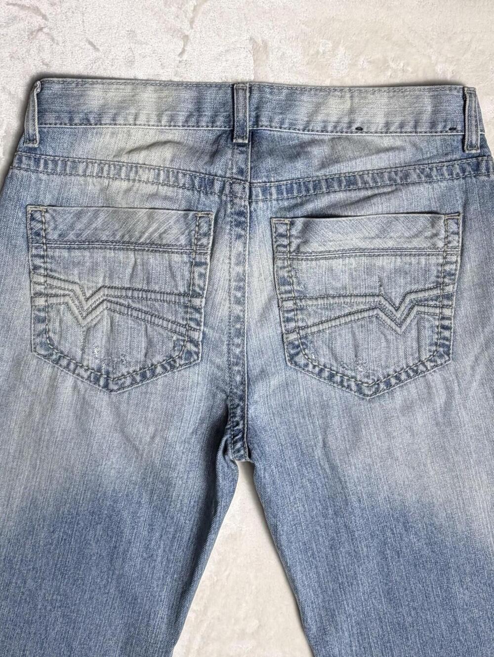 INC Men's 30x30 Regular Fit Distressed Jeans Blue Stained Amsterdam